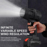 NNEDSZ Cordless Blower Portable Handheld Electric Brushless Turbo Jet Fan w/2 Batteries