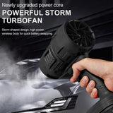 NNEDSZ Cordless Blower Portable Handheld Electric Brushless Turbo Jet Fan w/2 Batteries