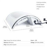 NNEDSZ Nail Dust Collector Remover Fan Vacuum Cleaner 3 Fan Suction Manicure Machine