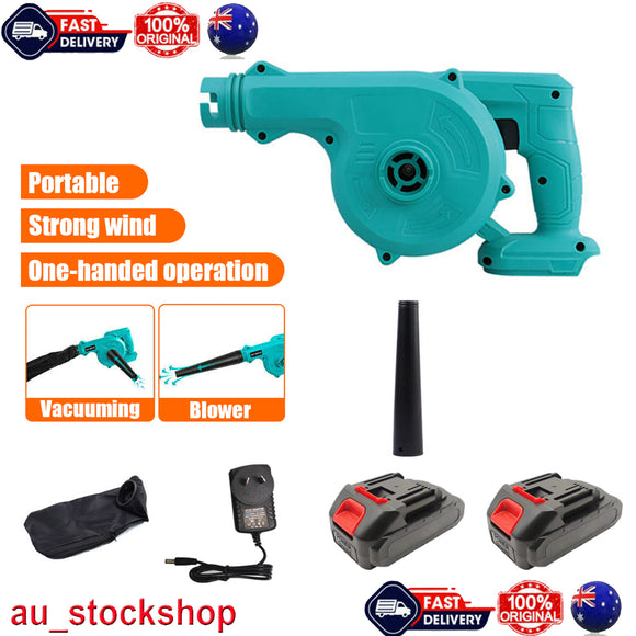 NNEDSZ 2-in-1 Cordless Electric Leaf Blower Dust Suction Vacuum Cleaner With 2 Battery