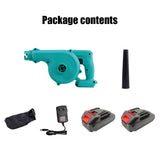 NNEDSZ 2-in-1 Cordless Electric Leaf Blower Dust Suction Vacuum Cleaner With 2 Battery