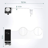 NNEDSZ Toilet Bidet Seat Dual Nozzles Bidet Non Electric Toilet Water Sprayer Bathroom