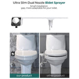 NNEDSZ Toilet Bidet Seat Dual Nozzles Bidet Non Electric Toilet Water Sprayer Bathroom
