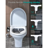 NNEDSZ Toilet Bidet Seat Dual Nozzles Bidet Non Electric Toilet Water Sprayer Bathroom