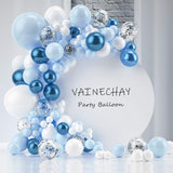 NNEDSZ 104PCS Blue Balloon Arch Kit Set Garland Birthday Wedding Baby Shower Party Decor