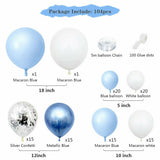 NNEDSZ 104PCS Blue Balloon Arch Kit Set Garland Birthday Wedding Baby Shower Party Decor