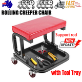 NNEDSZ Padded Rolling Creeper Garage Mechanics Roller Seat Stool Chair with Tool Tray