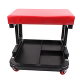 NNEDSZ Padded Rolling Creeper Garage Mechanics Roller Seat Stool Chair with Tool Tray