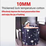 NNEDSZ 65x70cm Portable Foldable Bathtub PVC Water Tub Place Room Spa Bath Bucket Adult Folding