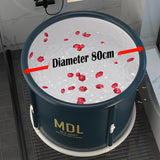 NNEDSZ One-Click collapse Portable Foldable oxford Bathtub Water Tube Spa Bath Bucket 67x62cm