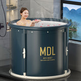 NNEDSZ One-Click collapse Portable Foldable oxford Bathtub Water Tube Spa Bath Bucket 67x62cm