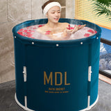 NNEDSZ One-Click collapse Portable Foldable oxford Bathtub Water Tube Spa Bath Bucket 67x62cm