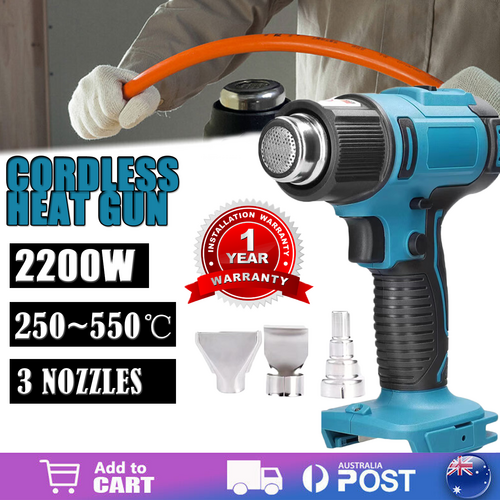 NNEDSZ 2200W Cordless Heat Gun Hot Air Gun Temperature 300~580 Degree Celsius For Makita 18V Battery