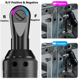 NNEDSZ 21V 3/8'' 100N.m Electric Right Angle Ratchet Wrench Charger+ 2 Battery