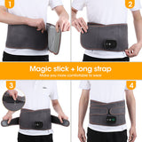 NNEDSZ Electric Dual Infrared Light Heat Back Massager Waist Brace Lumbar Support Belt