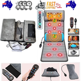 NNEDSZ 10 Vibrating Motors Massage Mat Full Body Heated Mattress Pillow Pain Relief AU