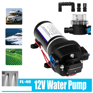 NNEDSZ 12V Water Pump FL-40 High Pressure 17/10LPM For Caravan Boat Camp Washdown