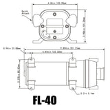 NNEDSZ 12V Water Pump FL-40 High Pressure 17/10LPM For Caravan Boat Camp Washdown