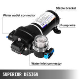 NNEDSZ 12V Water Pump FL-40 High Pressure 17/10LPM For Caravan Boat Camp Washdown