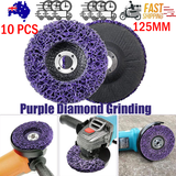 NNEDSZ 10 x 125mm x 22mm POLY STRIP DISC WHEEL PAINT RUST REMOVAL CLEAN GRINDER