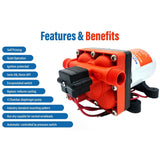 NNEDSZ 3 G/m RV Supreme 12v Water Pump for Caravan Motorhome Camper Trailer Boat Seaflo