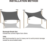 NNEDSZ Waterproof Shade Sail Awning Cloth Rectangle Triangle Square Sand Sun Canopy AU