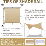 NNEDSZ Waterproof Shade Sail Awning Cloth Rectangle Triangle Square Sand Sun Canopy AU