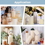 NNEDSZ 3 PCS Carboard Round Plinth Cylinder Pedestal Wedding Flower Display Stand