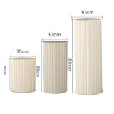 NNEDSZ 3 PCS Carboard Round Plinth Cylinder Pedestal Wedding Flower Display Stand