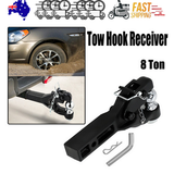 NNEDSZ 8 Ton Pintle Tow Hook Receiver Arm Hitch Towing Car Truck Heavy Duty Ball Combo