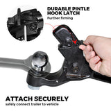 NNEDSZ 8 Ton Pintle Tow Hook Receiver Arm Hitch Towing Car Truck Heavy Duty Ball Combo