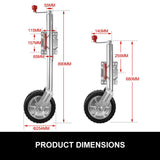 NNEDSZ Jockey Wheel 10" Inch Swing Up Rubber Wheel 1000kg Caravan Boat Trailer