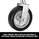 NNEDSZ Jockey Wheel 10" Inch Swing Up Rubber Wheel 1000kg Caravan Boat Trailer