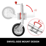 NNEDSZ Jockey Wheel 10" Inch Swing Up Rubber Wheel 1000kg Caravan Boat Trailer
