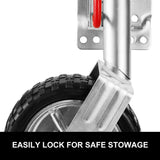NNEDSZ Jockey Wheel 10" Inch Swing Up Rubber Wheel 1000kg Caravan Boat Trailer