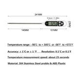 NNEDSZ Digital Cooking Kitchen Thermometer Food BBQ Meat Water Temperature Probe Gauge