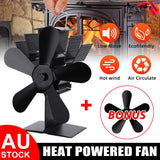 NNEDSZ Wood Heater Fan Eco Heat Powered Self-Powered Silent for Fireplace Stove Burner