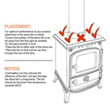 NNEDSZ Wood Heater Fan Eco Heat Powered Self-Powered Silent for Fireplace Stove Burner
