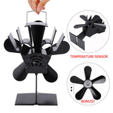 NNEDSZ Wood Heater Fan Eco Heat Powered Self-Powered Silent for Fireplace Stove Burner