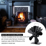 NNEDSZ Wood Heater Fan Eco Heat Powered Self-Powered Silent for Fireplace Stove Burner