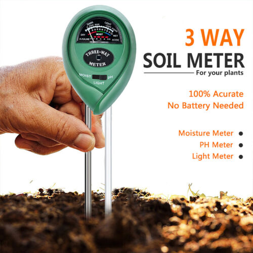 NNEDSZ 1x Soil PH Tester Water Moisture 3 in 1 Test Meter Kit For Garden Plant Testing