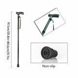 NNEDSZ Adjustable Walking Stick Travel Retractable Hiking Folding Cane Metal Pole