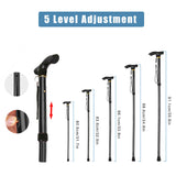 NNEDSZ Adjustable Walking Stick Travel Retractable Hiking Folding Cane Metal Pole