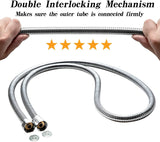NNEDSZ 5 FT Handheld Shower Head Hose 1.5m Bathroom Stainless Steel Shower Water Tube