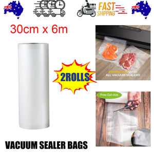 NNEDSZ 2ROLLS 30CM Vacuum Sealer Bags Rolls Vaccum Food Saver Storage Seal 6M