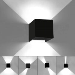 NNEDSZ LED Wall Light Cube 12W Waterproof Outdoor Indoor Lighting Fixtures Cool