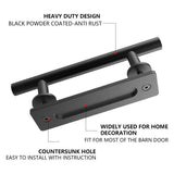 NNEDSZ 12" Barn Door Handle Sliding Flush Pull Wood Door Gate Hardware Stainless Steel