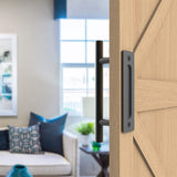 NNEDSZ 12" Barn Door Handle Sliding Flush Pull Wood Door Gate Hardware Stainless Steel