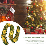 NNEDSZ 9FT Yellow Christmas Garland with LED Light Xmas Artificial Wreath Stairs Rattan Decor