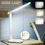 NNEDSZ Touch LED Desk Lamp Bedside Study Reading Table Light Dimmable USB Rechargeable
